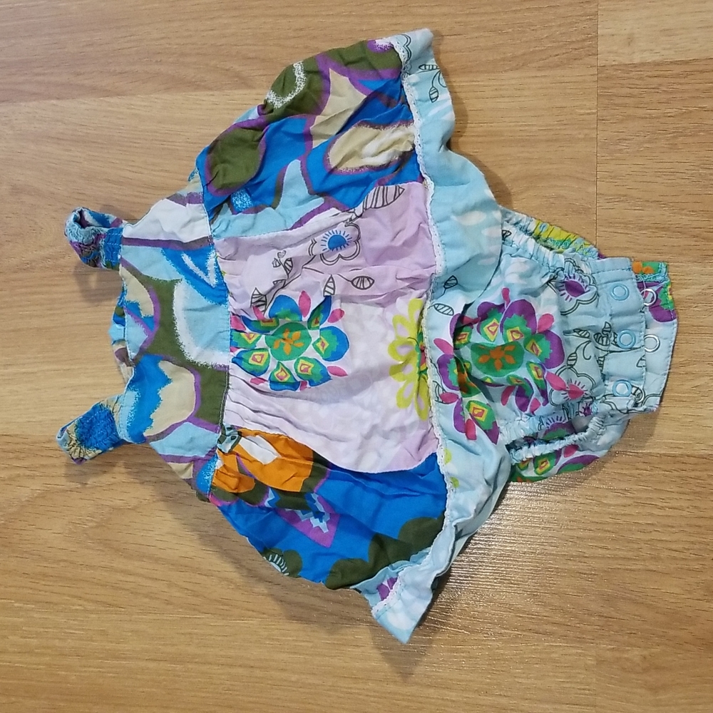 Children's Place floral print summer dress onesie 0-3M
